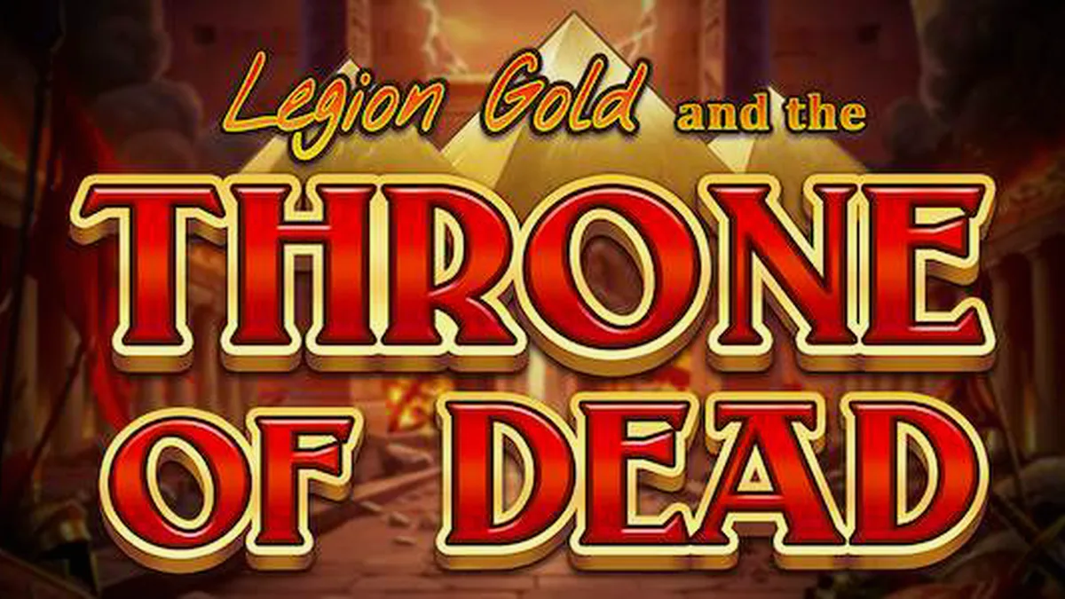 Legion Gold and the Throne of Dead سلاٹ کا ایک منظر جس میں تاریک مندر کا پس منظر دکھایا گیا ہے۔