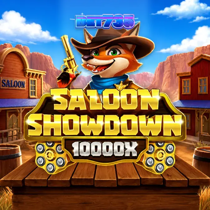 Saloon Showdown 10,000x سلاٹ کا گیم پلے انٹرفیس